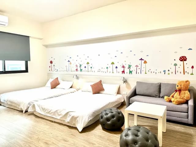 默默旅宿-平日優惠｜沐光家庭四人房-10