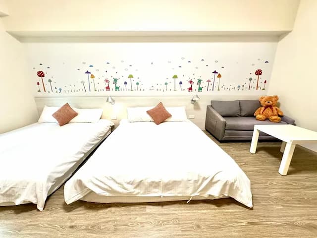 默默旅宿-平日優惠｜沐光家庭四人房-7