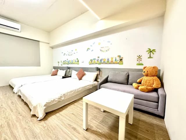 默默旅宿-平日優惠｜沐光家庭四人房-2