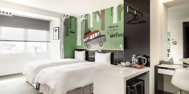 新驛旅店台中車站店-豪華雙人客房-5