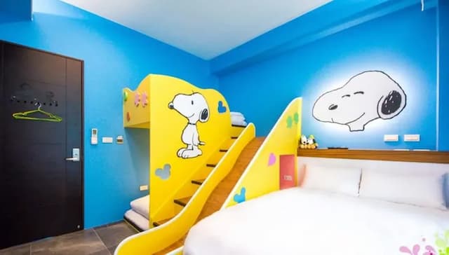 米可民宿｜附溜滑梯、游泳池-(愛莉絲)豪華雙人房-附浴缸-6