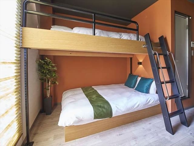 曳舟通旅居｜晴空塔步行12分/京成曳舟站步行6分/方便至成田機場&羽田機場-Quad room with full range of amenities-2