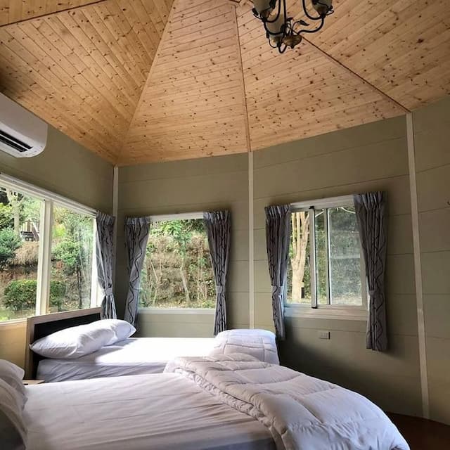 倚月觀荷民宿（可包棟）｜烤肉區、停車場-賞荷小屋-2-1