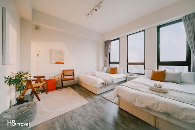 台南海安藝術公寓民宿｜緊鄰神農街/海安路美食商圈-豪華四人房-貳3A.貳5A-7