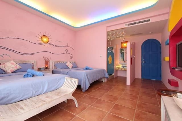 墾丁海之戀旅店-溫馨四人藍房-8