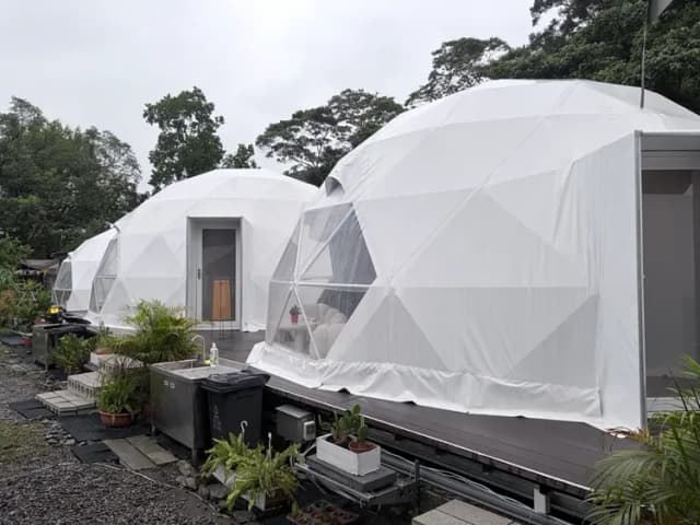 Leshan樂山環茶｜獨家6折起！懶人露營附冷氣、星空電影、營火派對-星空浴帳「獨立衛浴」全新完工-4