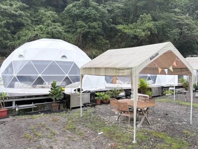 Leshan樂山環茶｜獨家6折起！懶人露營附冷氣、星空電影、營火派對-星空浴帳「獨立衛浴」全新完工-12