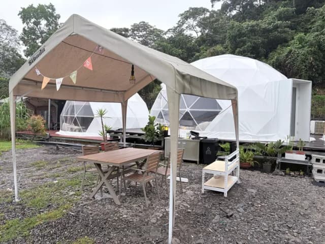 Leshan樂山環茶｜獨家6折起！懶人露營附冷氣、星空電影、營火派對-星空浴帳「獨立衛浴」全新完工-10