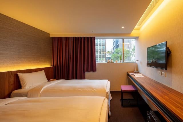 谷墨商旅-高級雙床房-3