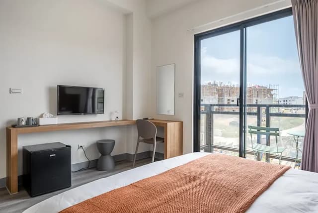 澎湖檸檬草旅店｜全自助入住-高級雙人房-附陽台-11