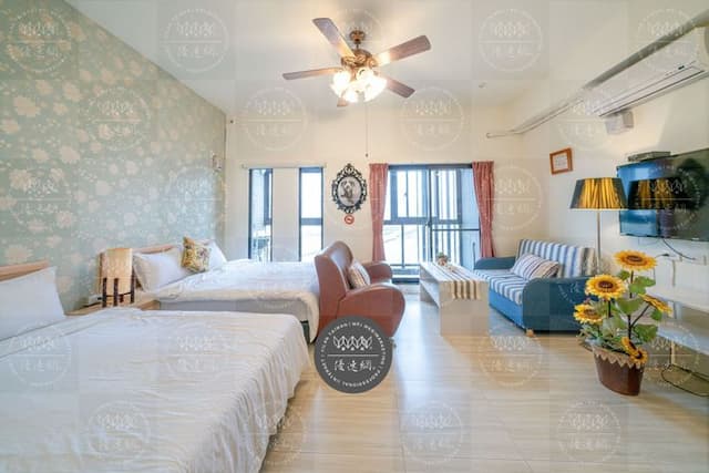 匯沄居民宿 |  專業咖啡x田園景緻-古典秘境四人套房附大陽台-3