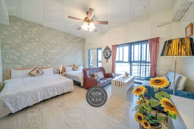 匯沄居民宿 |  專業咖啡x田園景緻-古典秘境四人套房附大陽台-5