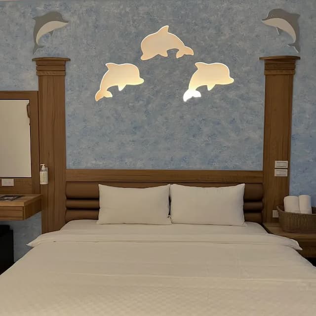 恆春古城旁民宿｜風海山會館-501跳躍海豚雙人房（小雙人房小陽台）-9