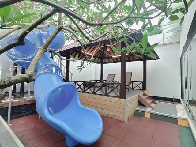 風華渡假旅館｜房內泳池、親子友善-天籟風華-泳池四人房-6