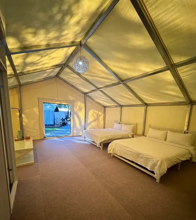 緣溪行森林營地｜送迎賓點心、親子友善-【豪華露營】森林遊獵帳-3