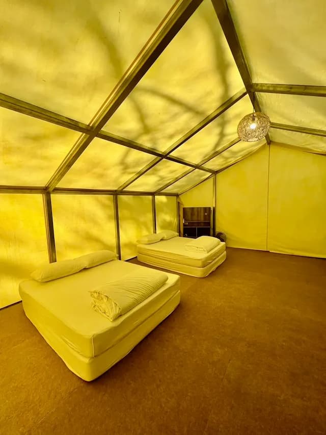 緣溪行森林營地｜送迎賓點心、親子友善-【豪華露營】親子遊獵帳 ll-6