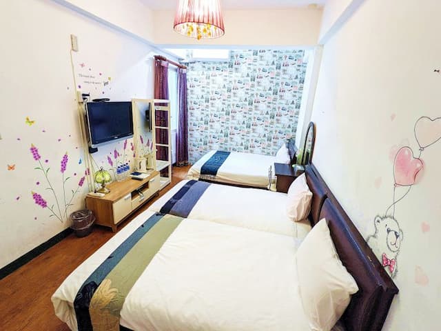 亞馨&奇雅居聯合民宿 l 近吉安慶修院-A202亞馨溫馨四人房(Quad room)-1