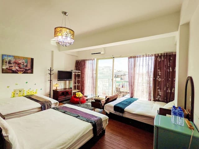 亞馨&奇雅居聯合民宿 l 近吉安慶修院-A301亞馨家庭六人房(Family room)附浴缸-1