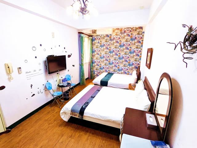 亞馨&奇雅居聯合民宿 l 近吉安慶修院-A302亞馨溫馨四人房(Quad room)-2