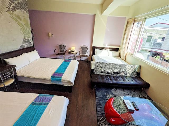 亞馨&奇雅居聯合民宿 l 近吉安慶修院-B201亞馨家庭六人房(Family room)附浴缸-3