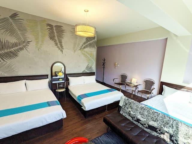 亞馨&奇雅居聯合民宿 l 近吉安慶修院-B201亞馨家庭六人房(Family room)附浴缸-2