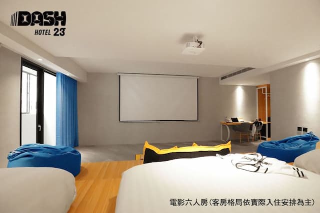 達煦23旅店｜運動主題飯店、緊鄰神農街-電影六人房-附陽台-3