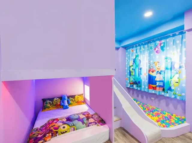 Lanyue Childlike Heart Family Homestay-Fright House Slide Quadruple Room-5