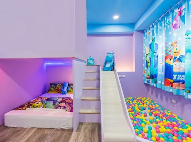 Lanyue Childlike Heart Family Homestay-Fright House Slide Quadruple Room-3