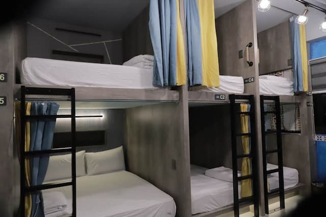 澎湖玩聚Biker背包民宿-藍色八人房 202 (單人床位)-6