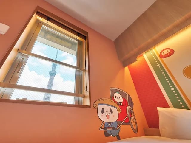 【お買いものパンダルーム／ツインA】スカイツリー（R）が見えるお部屋です