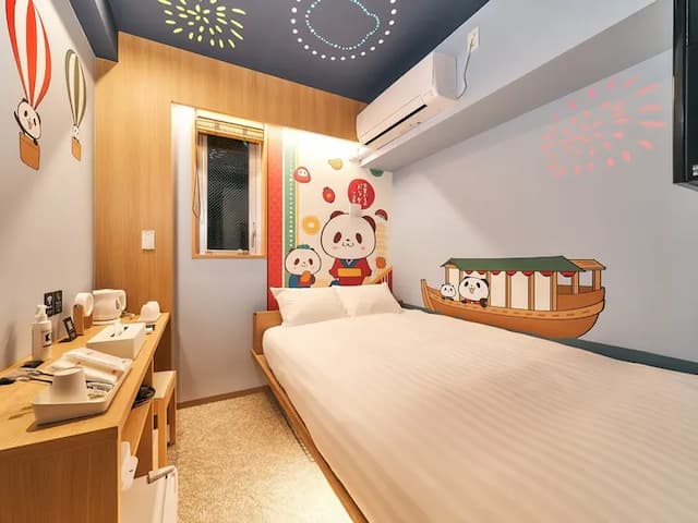 【お買いものパンダルーム／ダブル】ダブルルームは隅田川デザイン