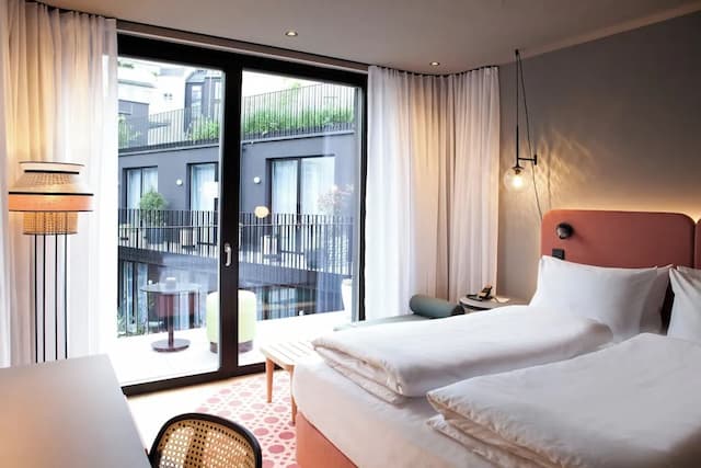 維也納 Naschmarkt Hotel Indigo, IHG 旗下飯店-標準客房, 1 張加大雙人床 (Balkon)-1