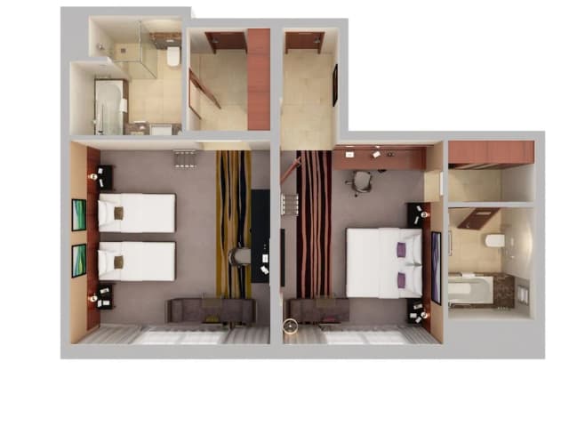 Flora Al Barsha Hotel at the Mall-Premiere Connecting Room-4