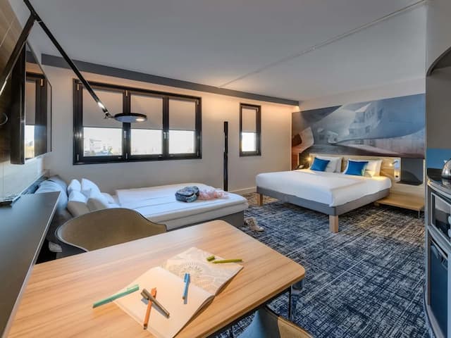 노보텔 스위트 베를린 시티 포츠다머 플라츠-스탠다드 스위트, 더블침대 1개 및 소파베드, 간이주방-4