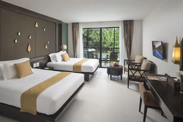 Centara Anda Dhevi Resort and Spa Krabi-华丽客房, 2 张双人床, 泳池景观-1