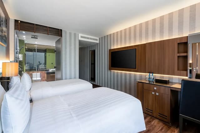 ザ コンチネント ホテル スクンビット - アソーク BTS バンコク-Continent Skyline Twin Room-17