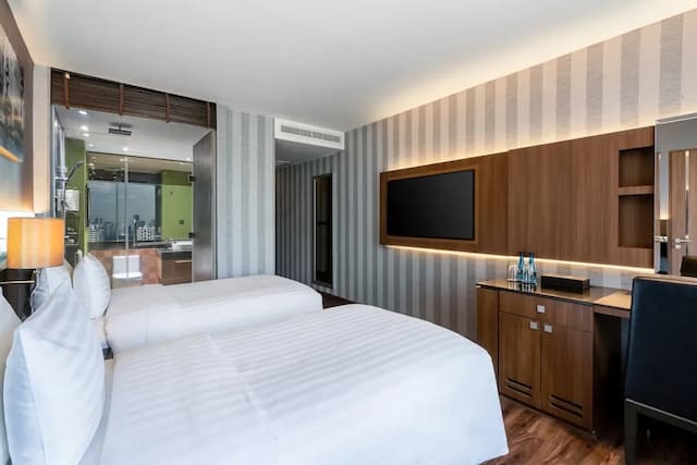 ザ コンチネント ホテル スクンビット - アソーク BTS バンコク-Continent Skyline Twin Room-1