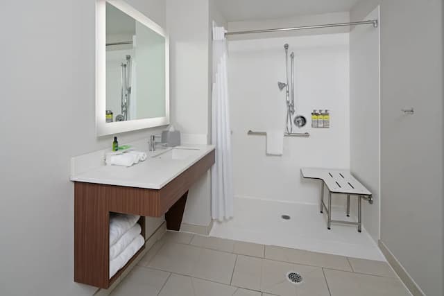 Holiday Inn Express Hotel & Suites SeaTac by IHG-套房, 1 张特大床, 无障碍, 无烟房 (Mobility, Transfer Shower)-4