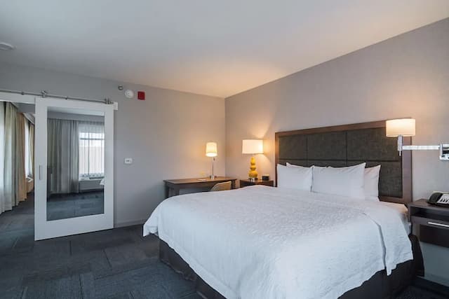 Hampton Inn Chicago North-Loyola Station-套房, 1 张特大床, 无烟房, 冰箱和微波炉-3