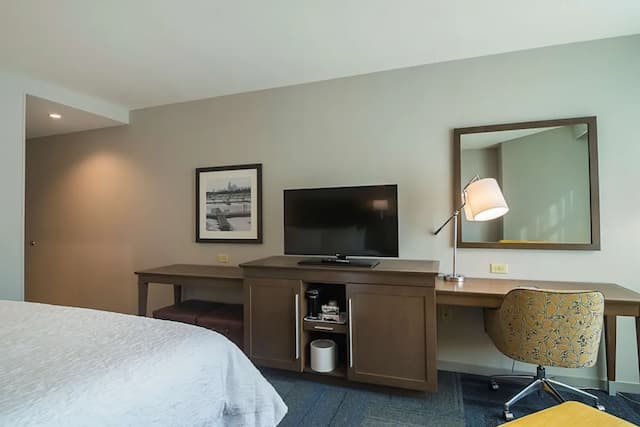 Hampton Inn Chicago North-Loyola Station-客房, 1 张特大床, 无障碍, 浴缸 (Hearing)-3