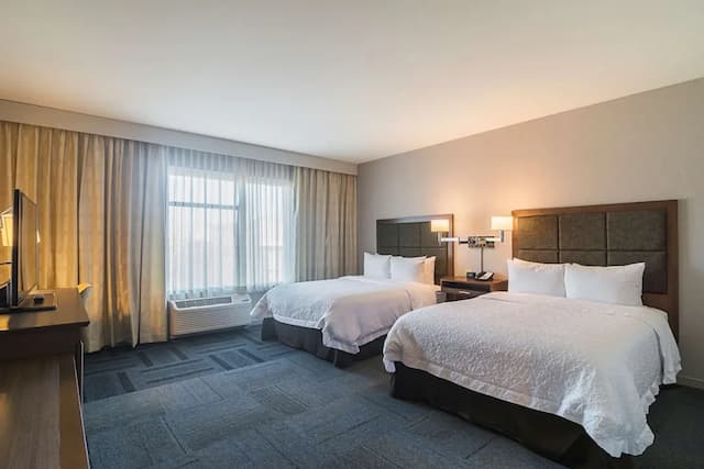 Hampton Inn Chicago North-Loyola Station-客房, 2 张大床, 无障碍 (Roll In Shower, Mobility)-1