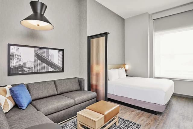 Hyatt Place Chicago Medical/University District-客房, 1 张特大床和 1 张沙发床 (High Floor)-3