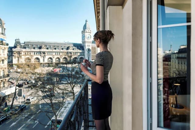 호텔 카미유 파리 가르 드 리옹, 태피스트리 컬렉션 바이 힐튼-룸, 킹사이즈침대 1개, 발코니-1