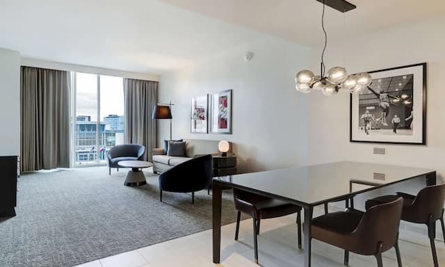 Hilton University of Houston-尊荣套房, 1 张特大床和 1 张沙发床 (University View)-1