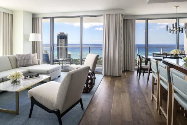 The Ritz-Carlton Residences, Waikiki Beach-特级套房, 3 间卧室, 海洋景观-2
