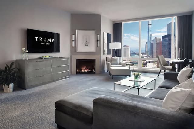 Trump International Hotel & Tower Chicago-华丽套房, 1 间卧室, 河景 (1 King Bed)-4