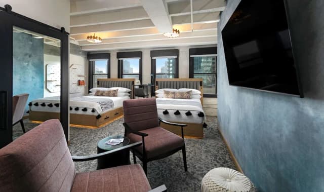 The Wayfarer Downtown LA, Tapestry Collection by Hilton-Studio, 2 Queen Beds-3