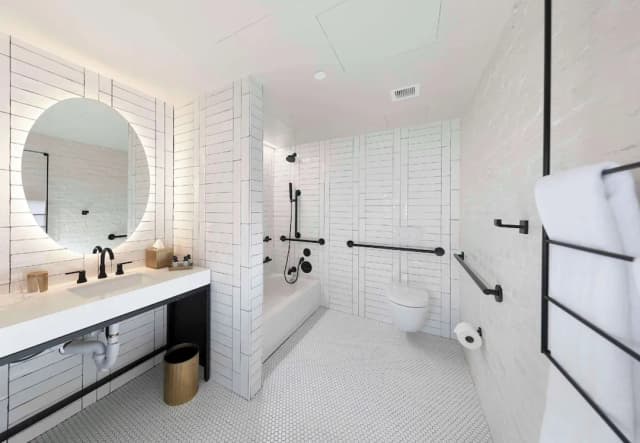 The Wayfarer Downtown LA, Tapestry Collection by Hilton-Room, 1 King Bed, Accessible, City View (Urban, Mobility, Bathtub)-7