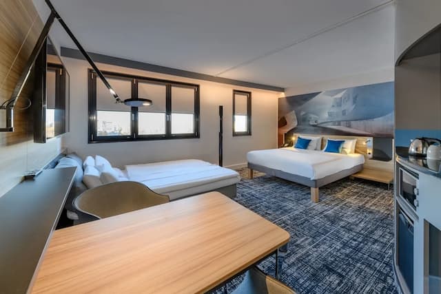 노보텔 스위트 베를린 시티 포츠다머 플라츠-스탠다드 스위트, 더블침대 1개 및 소파베드, 장애인 지원, 간이주방-3