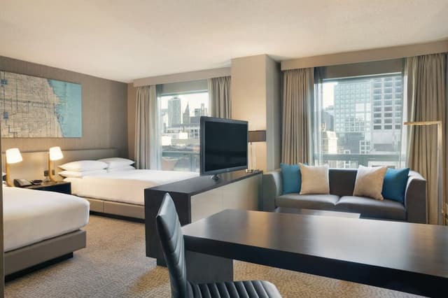 Hilton Chicago/Magnificent Mile Suites-开间套房, 2 张双人床-6